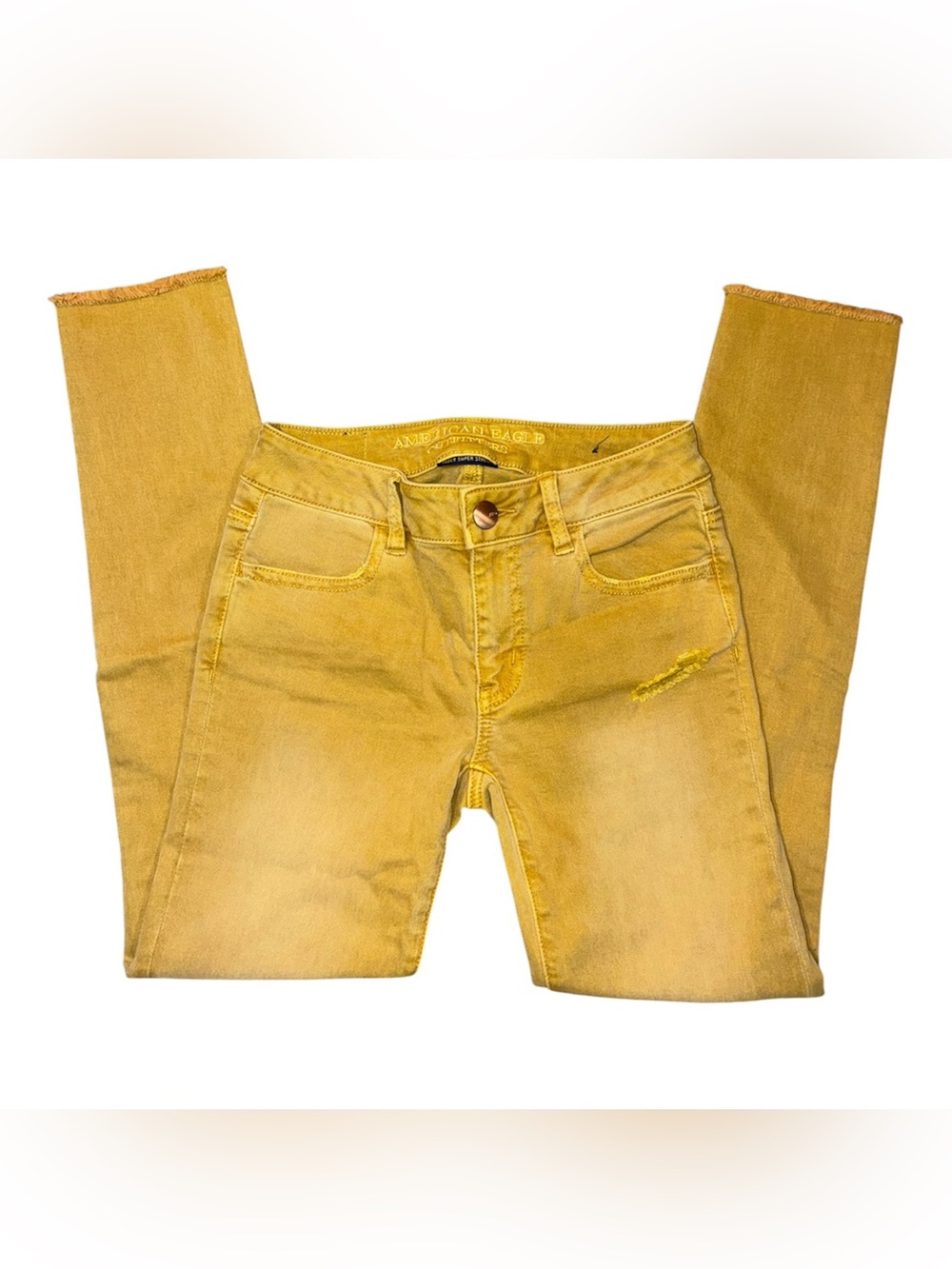 American Eagle Outfitters Yellow Jegging Cropped - Women's Size 0R